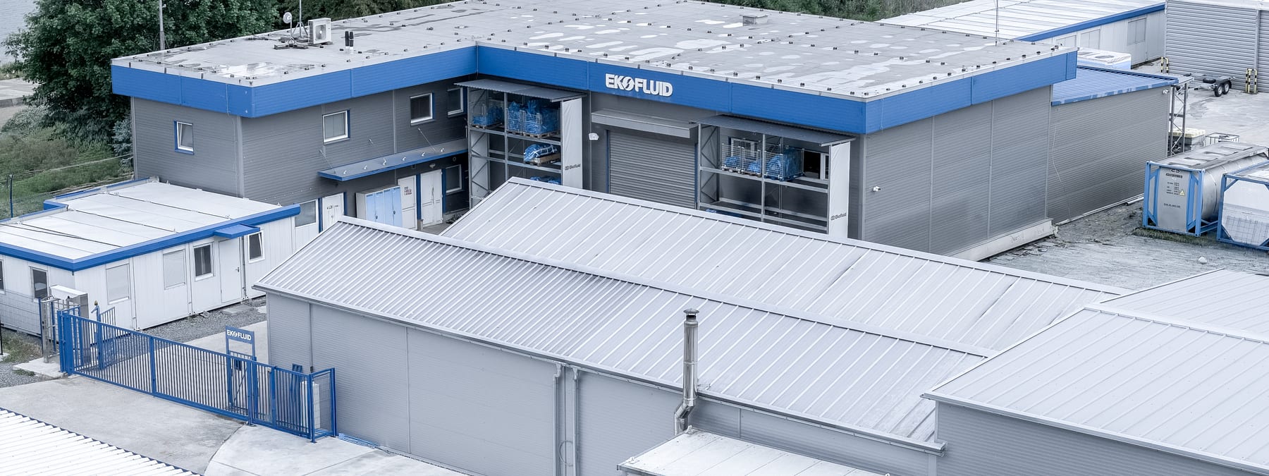 Aerial view of the Ekofluid facility in Levice